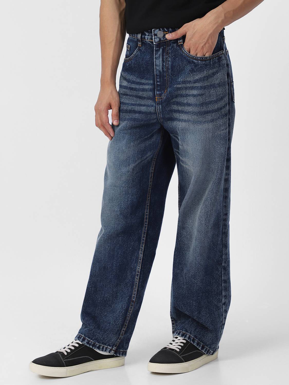 Urbano Fashion Loose Fit Men Dark Blue Jeans - Image 2
