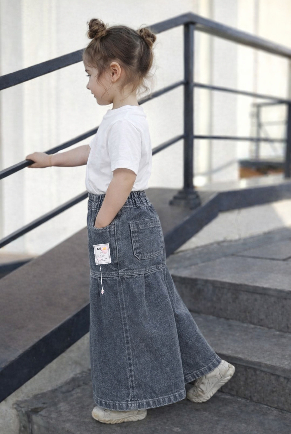Image of Veridyen Flared Girls Grey Jeans