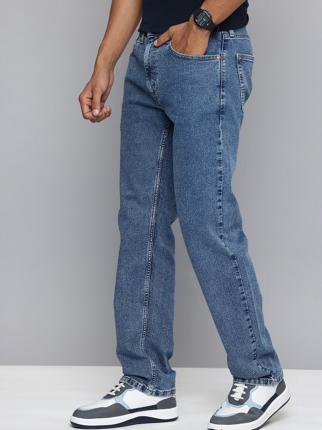 Image of LEVI'S 505 Straight Fit Men Blue Jeans