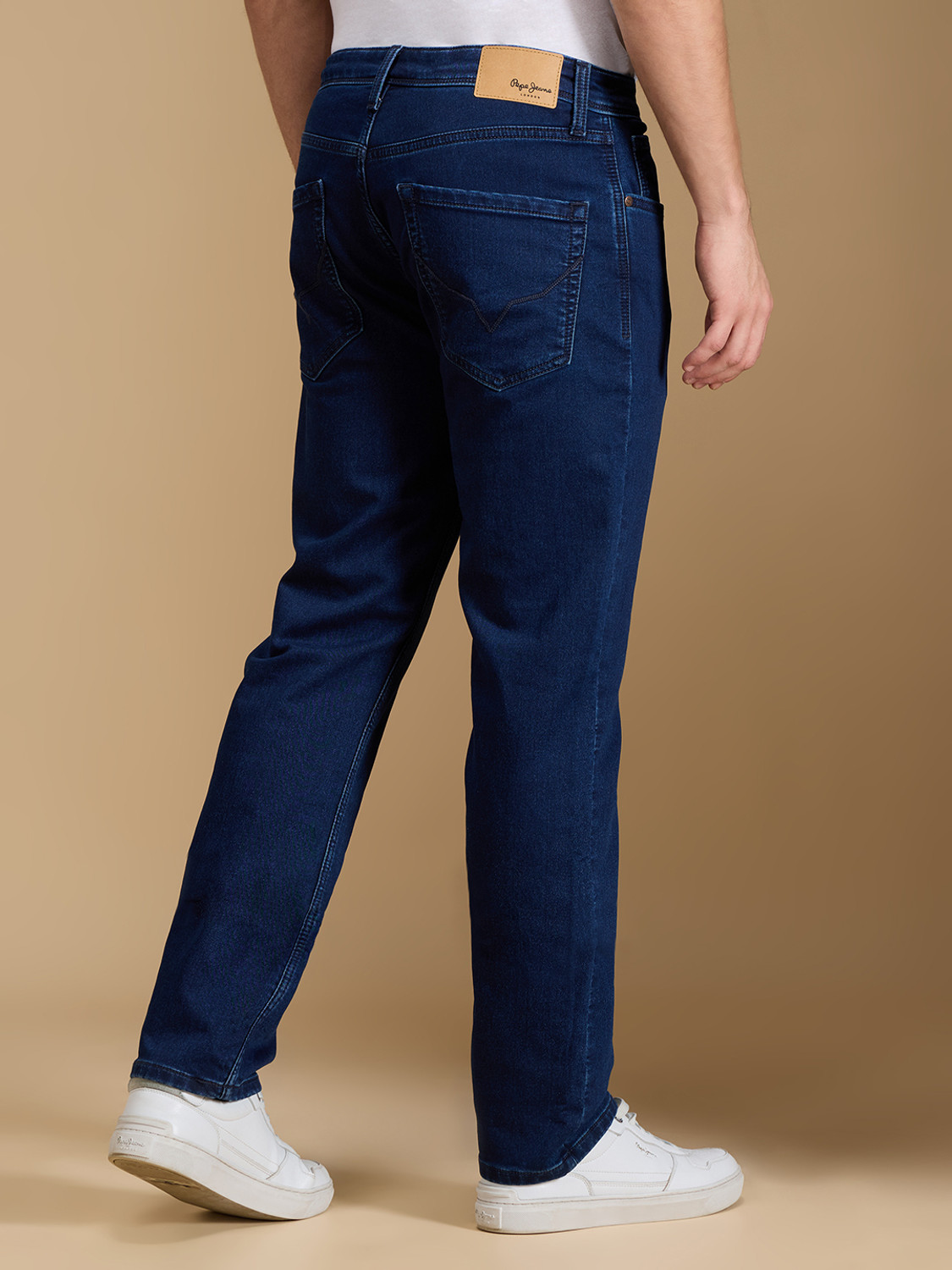 Image of Pepe Jeans Straight Fit Men Dark Blue Jeans