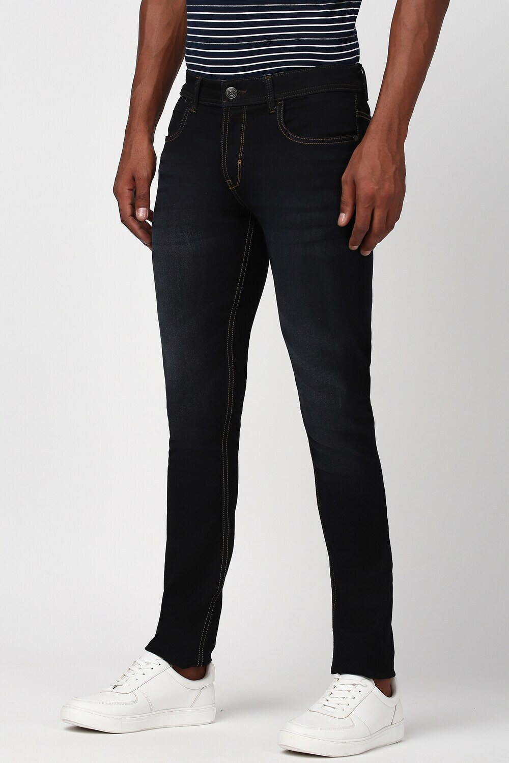 Image of PETER ENGLAND Skinny Men Black Jeans