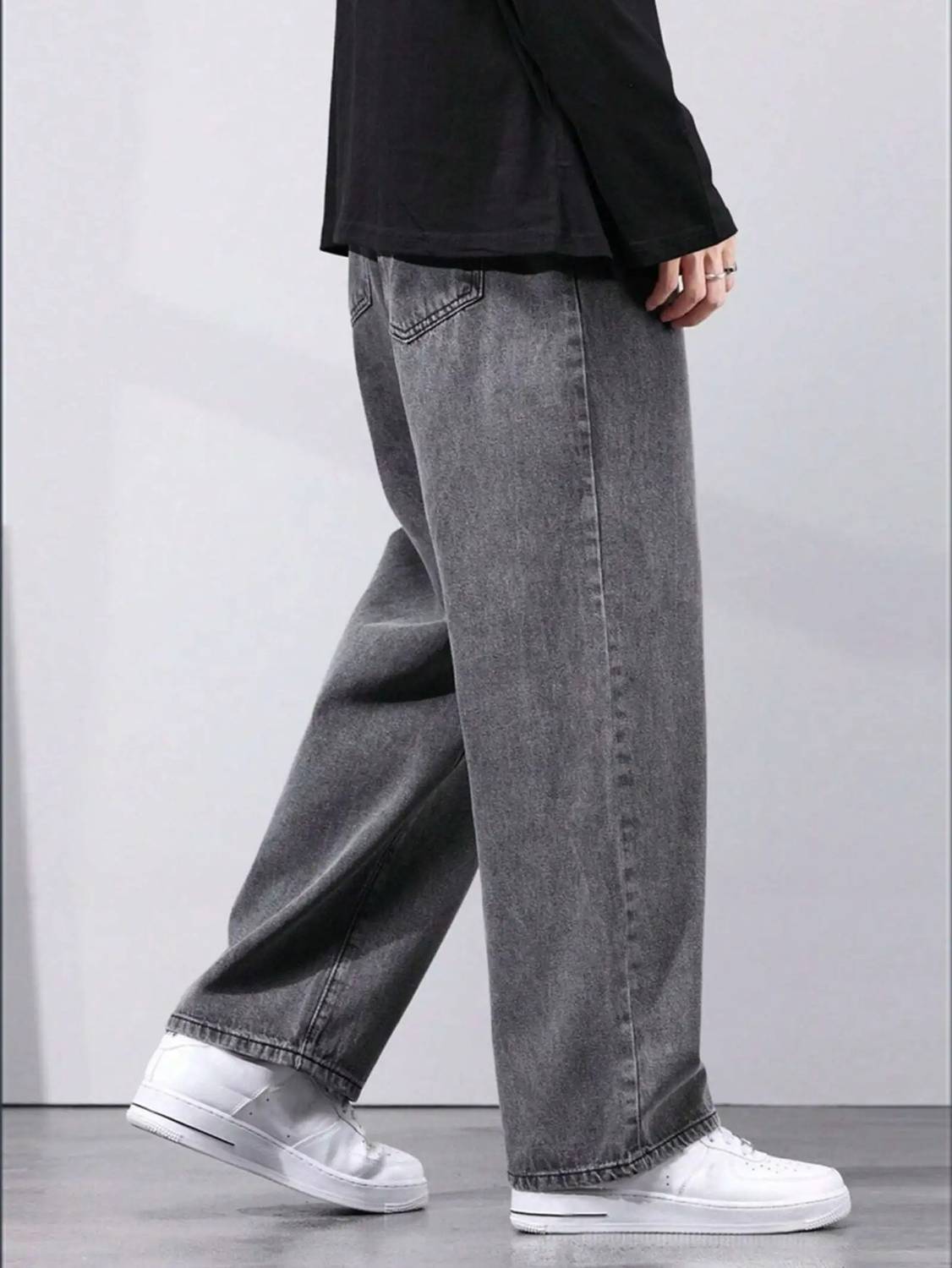Denim Hawk Loose Fit Grey Jeans - Image 2