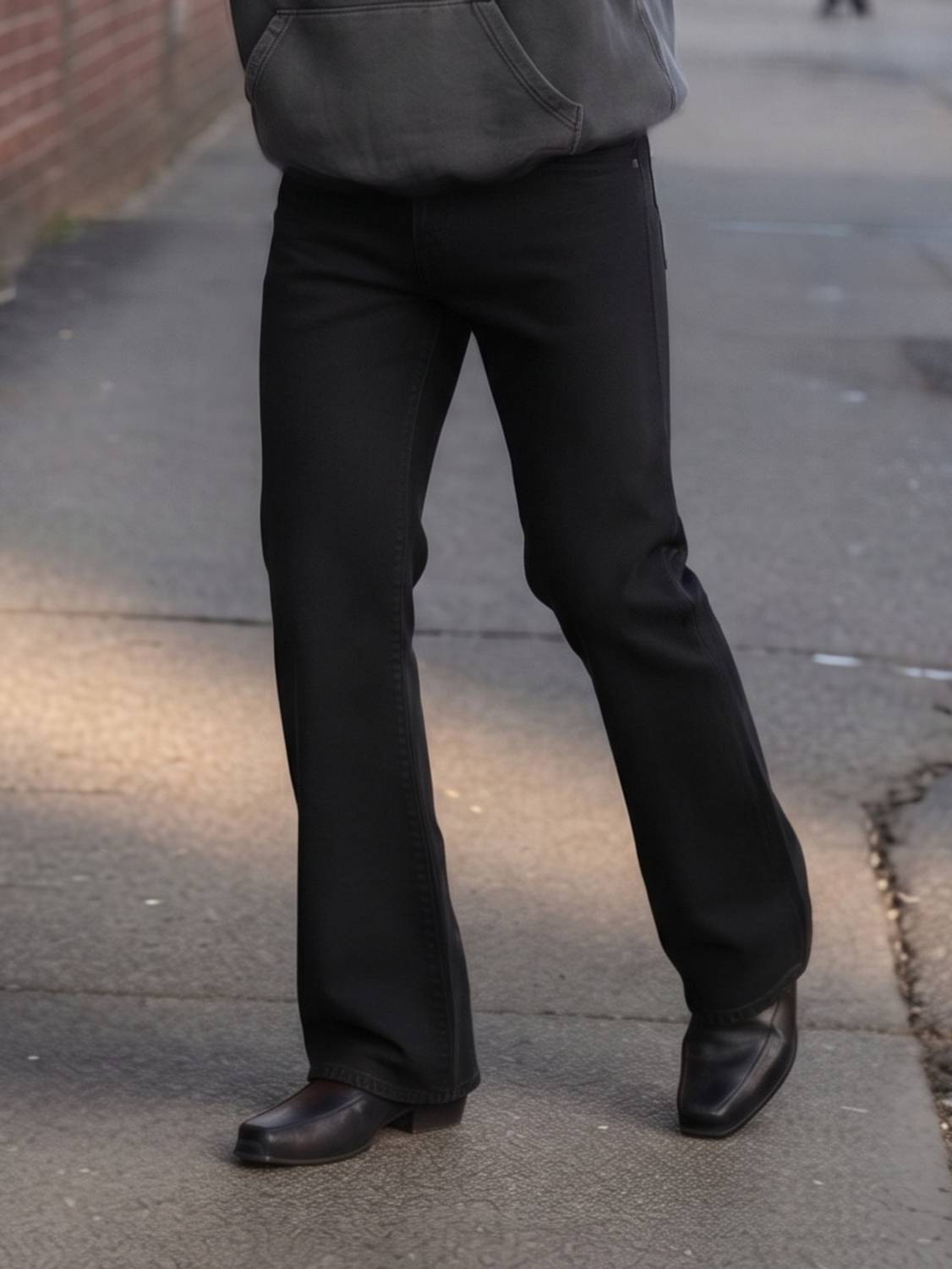 woomny Boot-Leg Men Black Jeans - Image 4