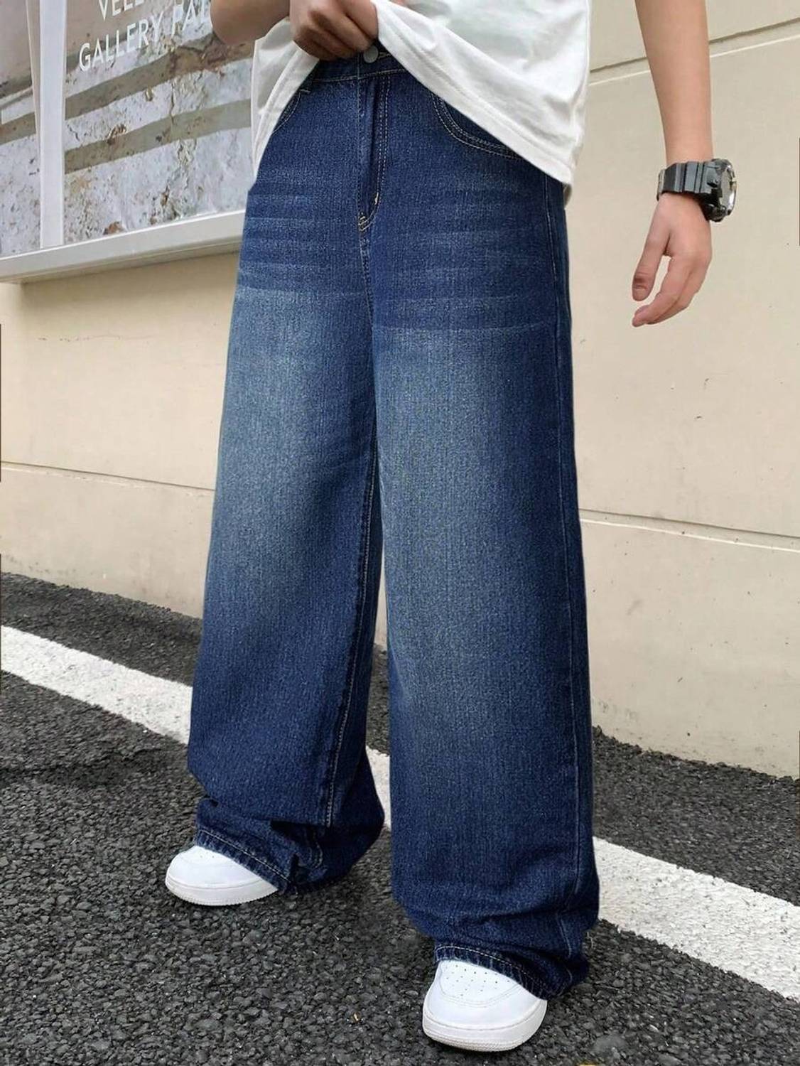 YAMEETFIT Straight Fit Men Dark Blue Jeans - Image 4
