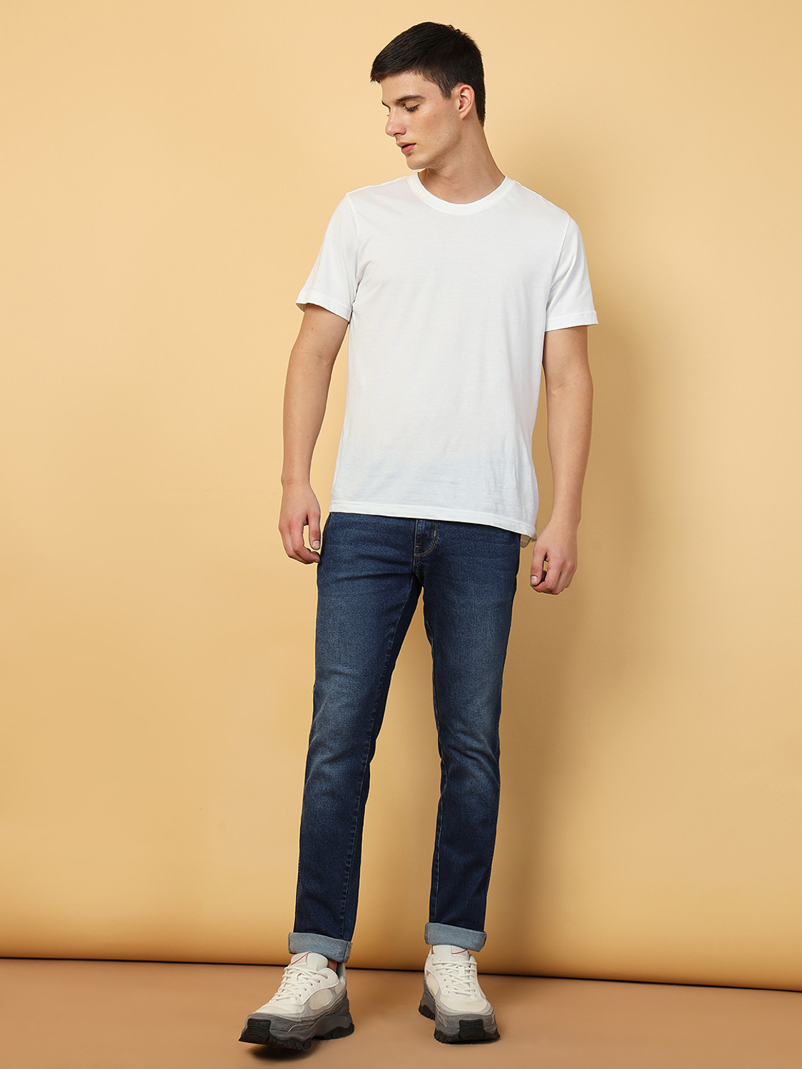 Image of Wrangler Slim Men Dark Blue Jeans