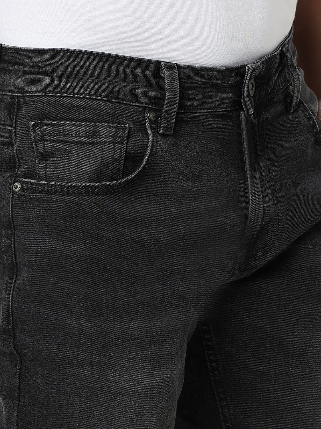 Image of Spykar Slim Men Black Jeans