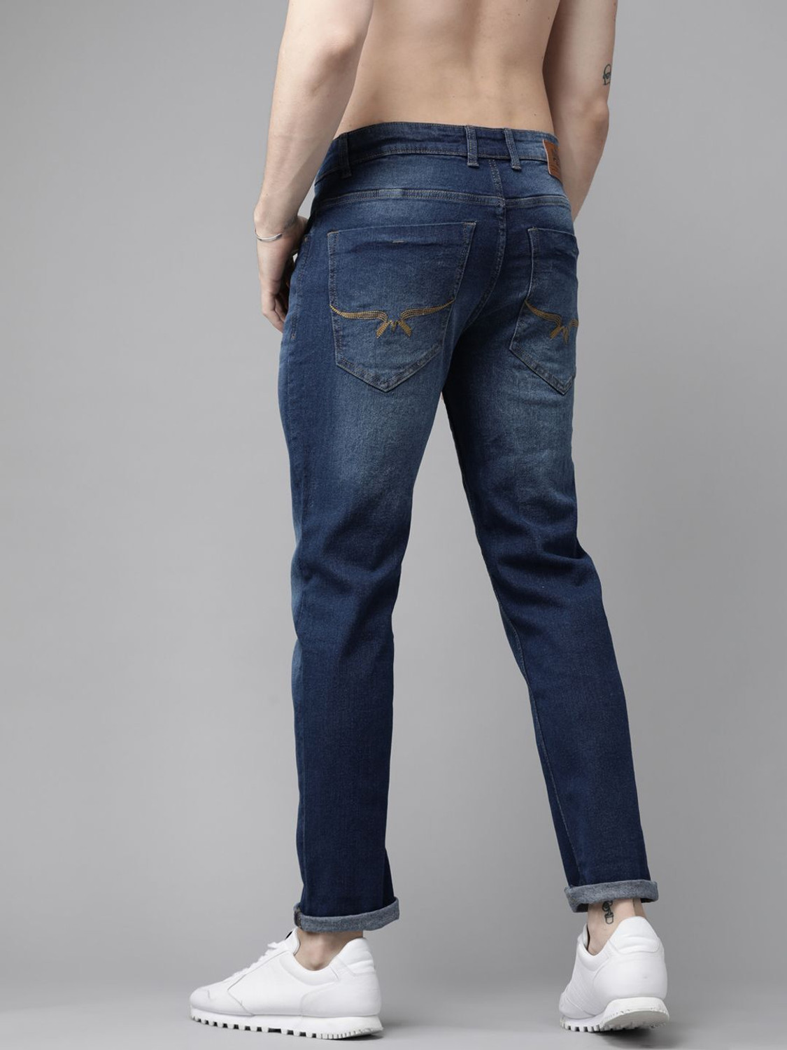 Image of Roadster Tapered Fit Men Blue Jeans