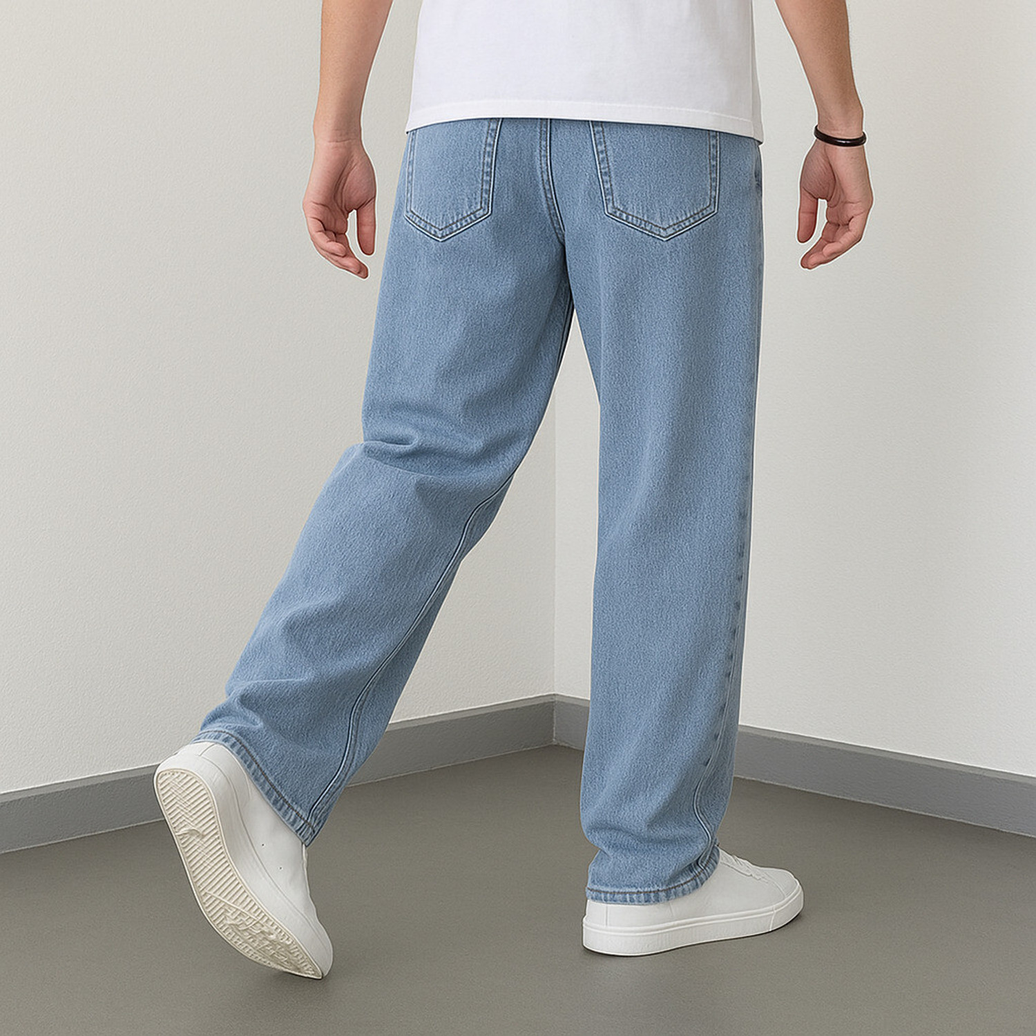 Image of Gaucha Loose Fit Men Light Blue Jeans