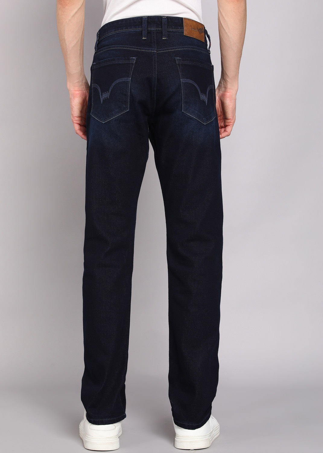 Image of LAWMAN Straight Fit Men Dark Blue Jeans