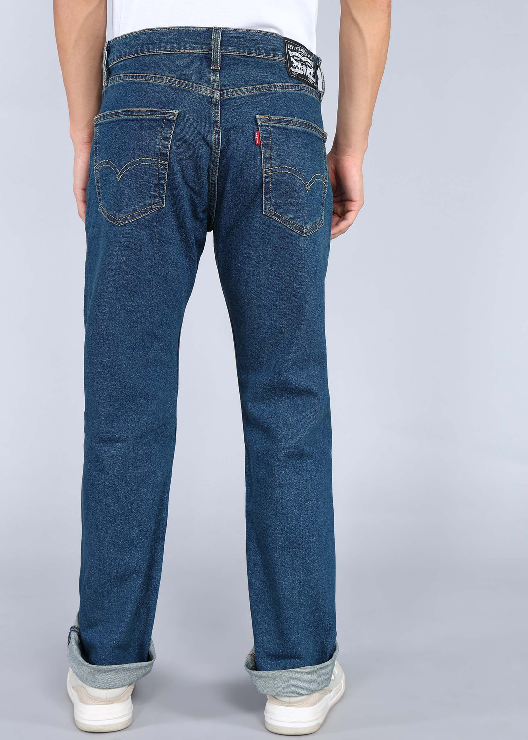 Image of LEVI'S Straight Fit Men Dark Blue Jeans