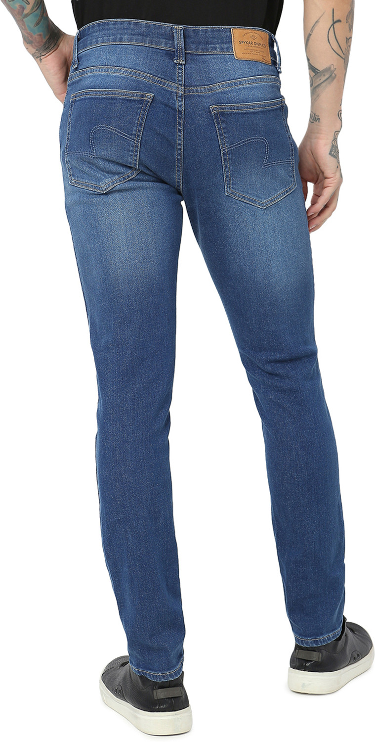 Image of Spykar Super Skinny Men Blue Jeans