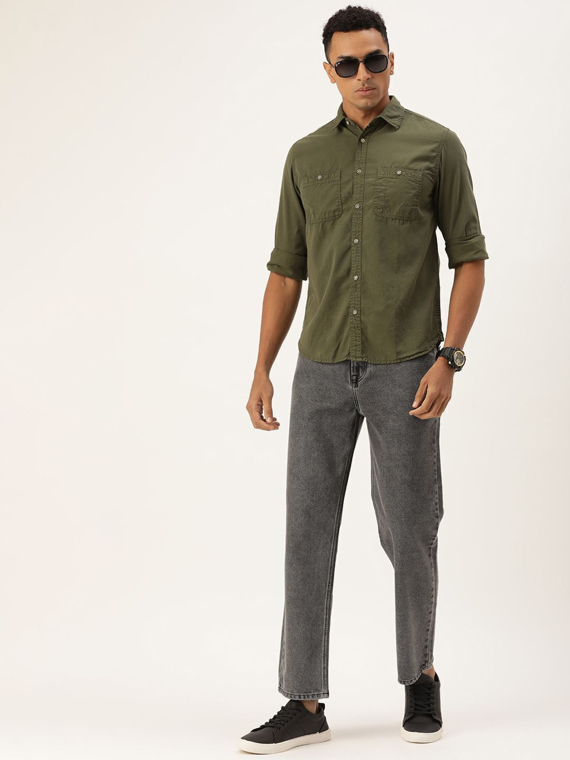 Image of Bene Kleed Relaxed Fit Men Grey Jeans