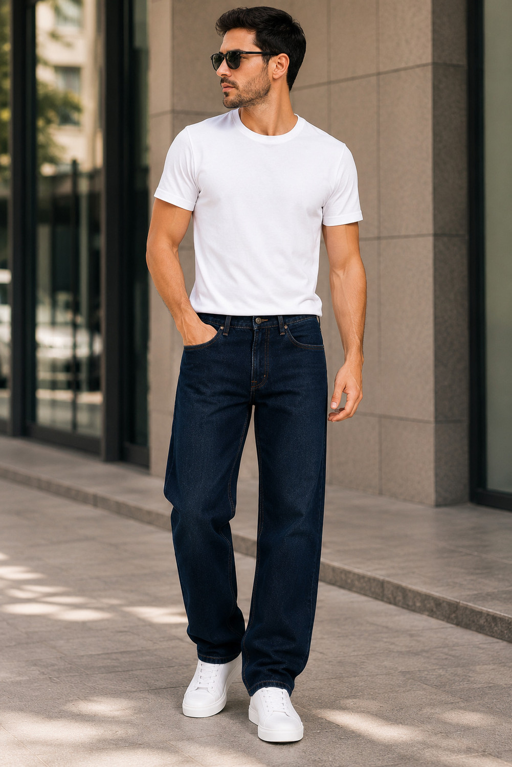Image of NUMERO UNO Loose Fit Men Blue Jeans