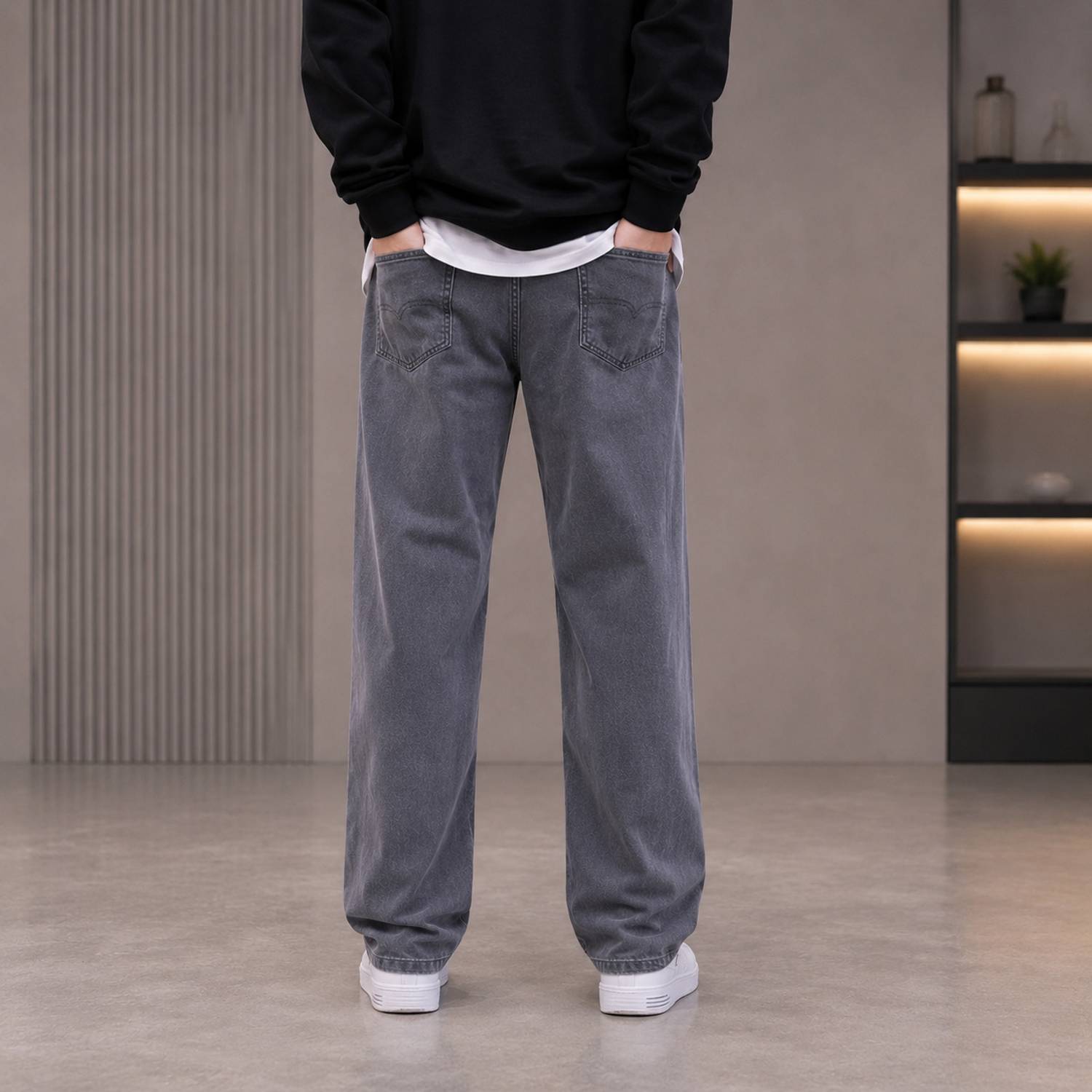 HIGH DENIM Straight Fit Men Grey Jeans - Image 2