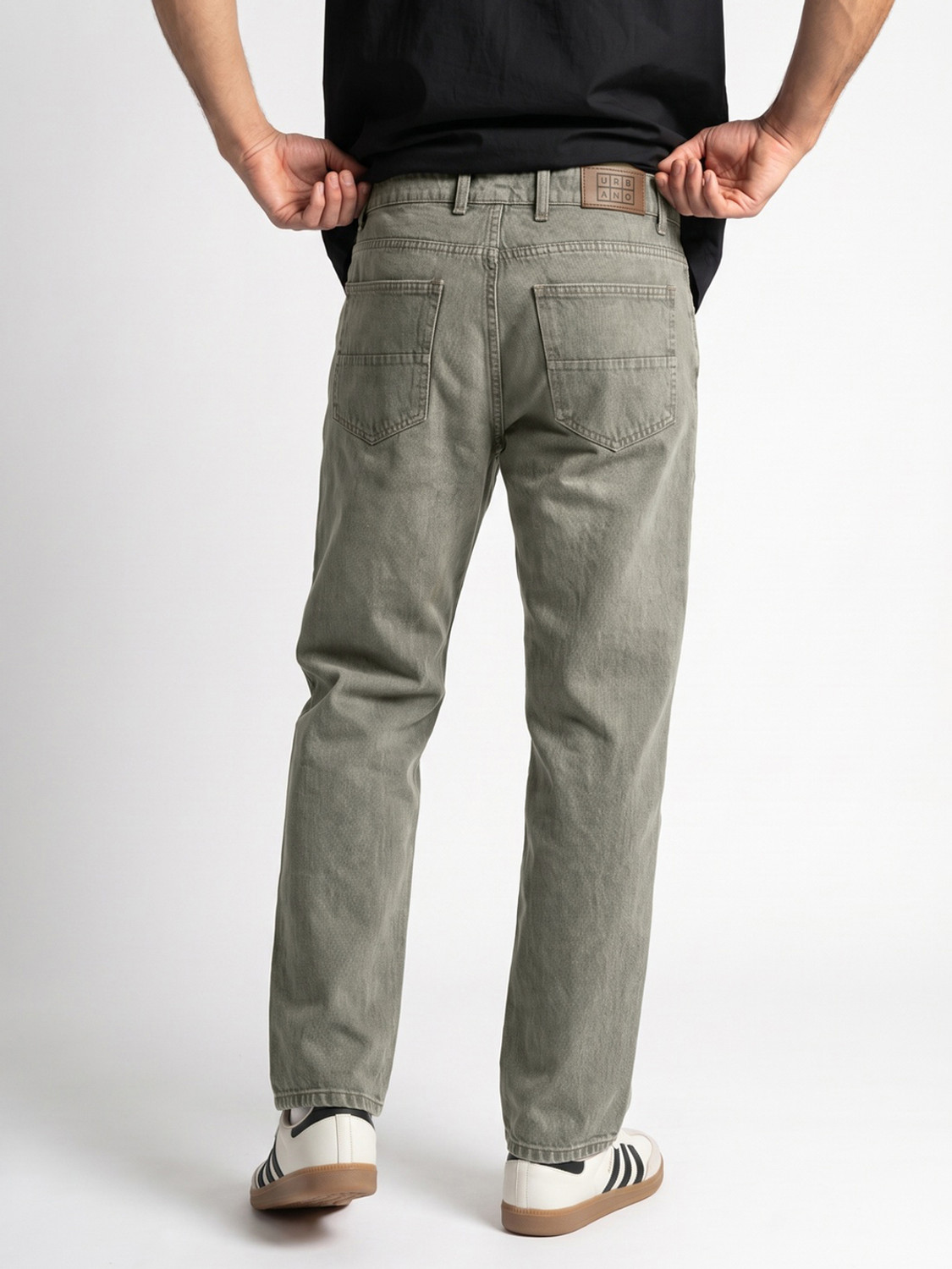 Image of Urbano Fashion Relaxed Fit Men Grey Jeans