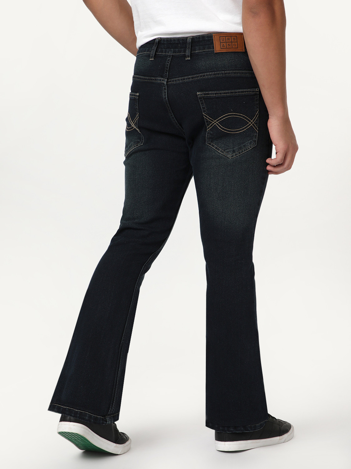 Image of Urbano Fashion Boot-Leg Men Dark Blue Jeans