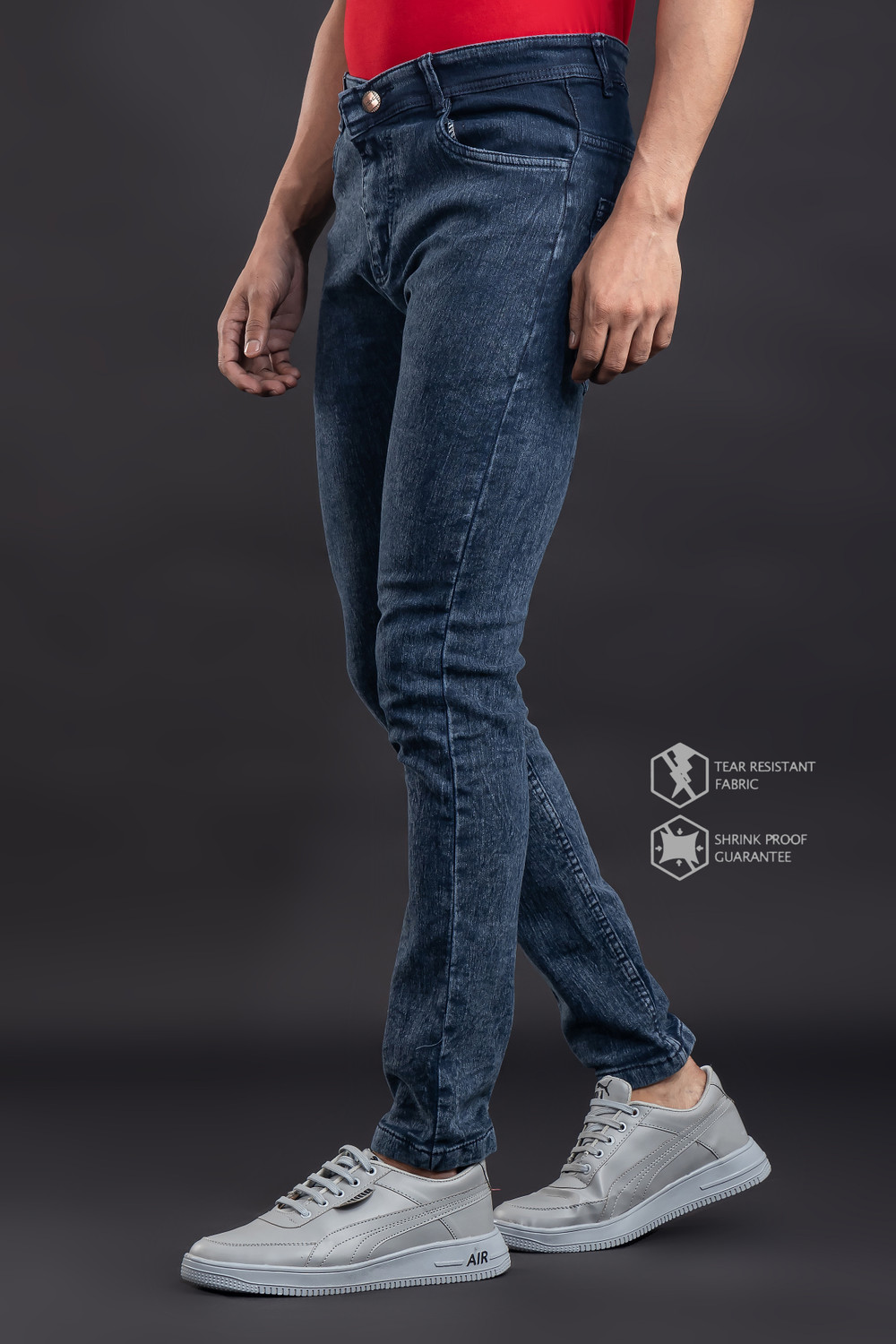 Image of METRONAUT Slim Men Dark Grey Jeans