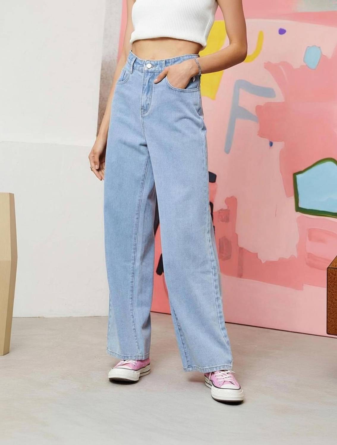 KOTTY Regular Women Light Blue Jeans