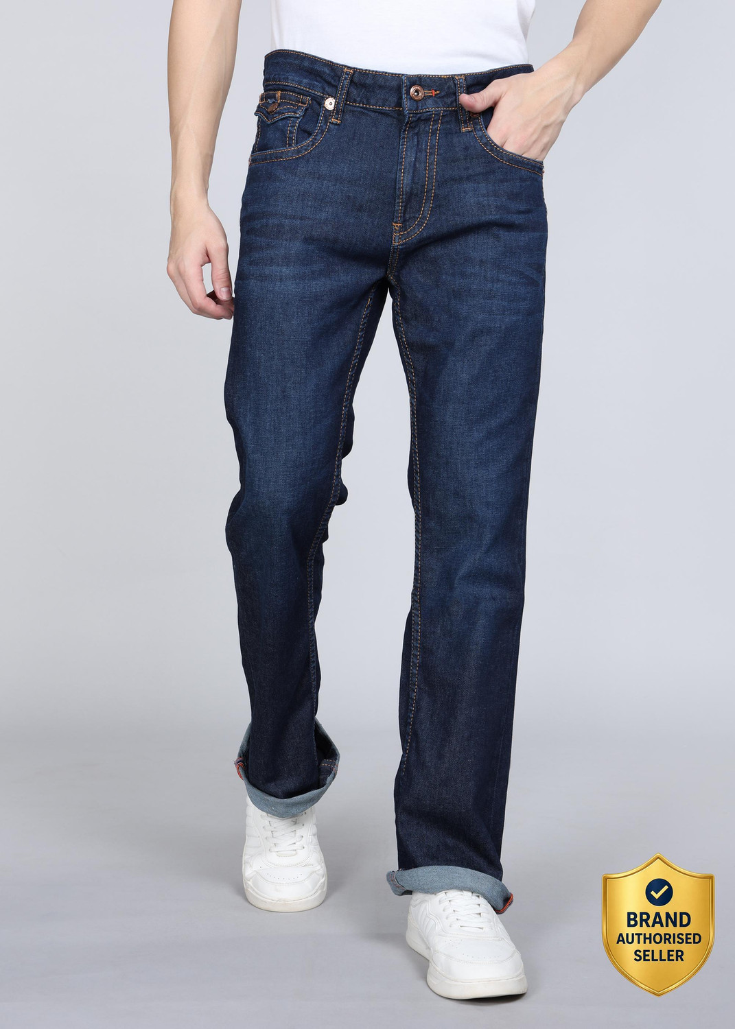Image of KILLER Regular Men Dark Blue Jeans