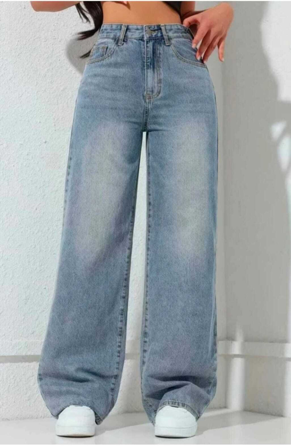 Image of Crezelle Wide Leg Women Light Blue Jeans