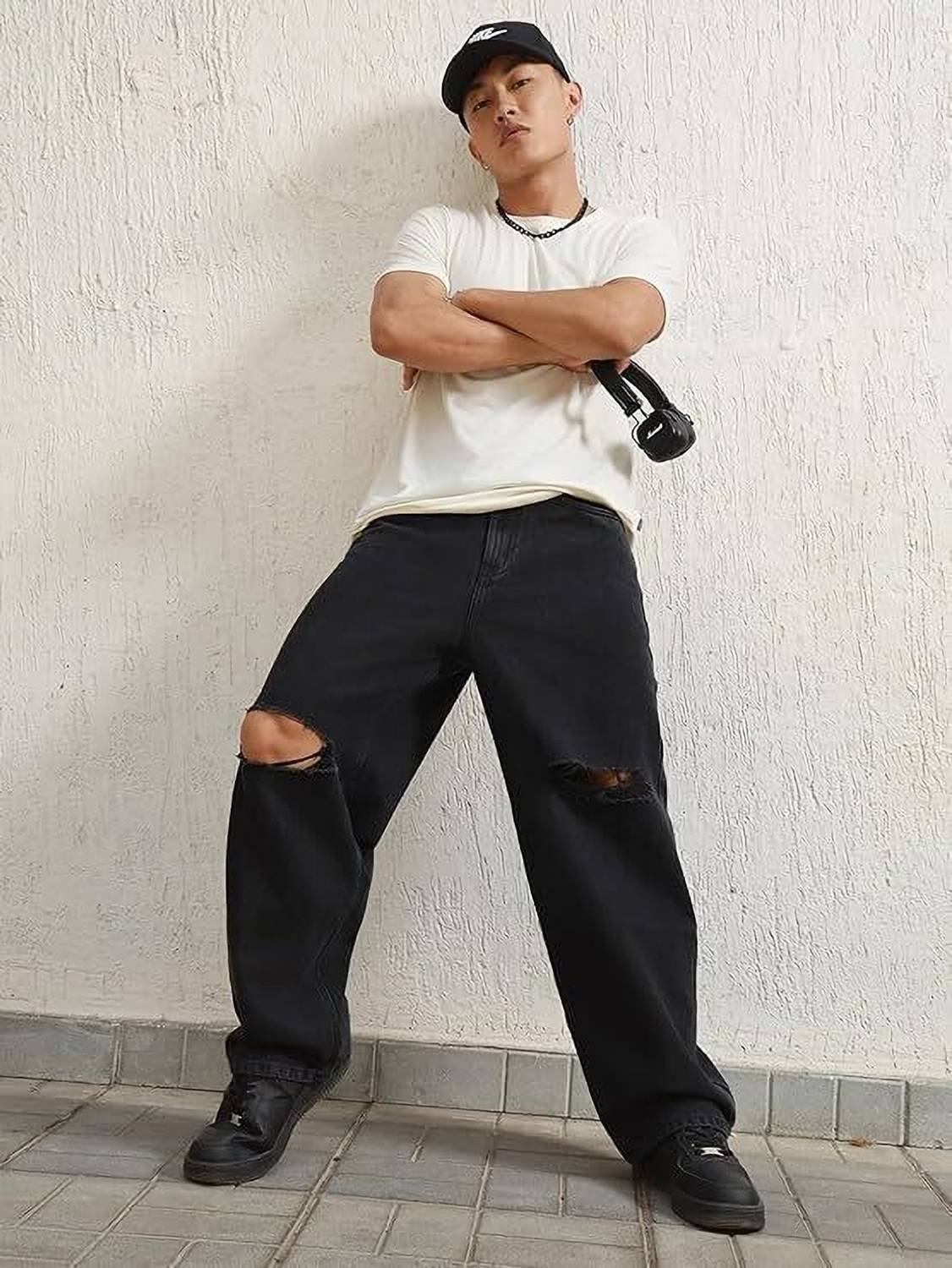 BREXX Relaxed Fit Men Black Jeans