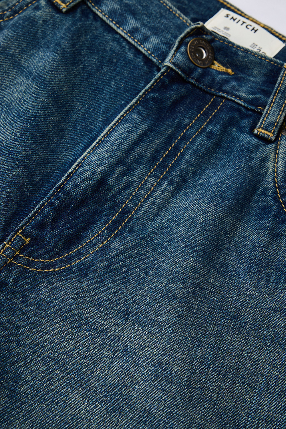 Image of Snitch Relaxed Fit Men Blue Jeans