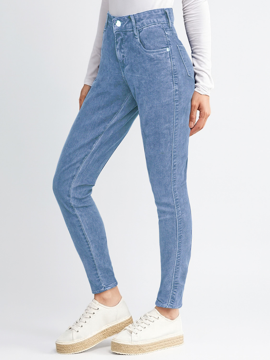 Image of PLOUNGE Skinny Women Light Blue Jeans
