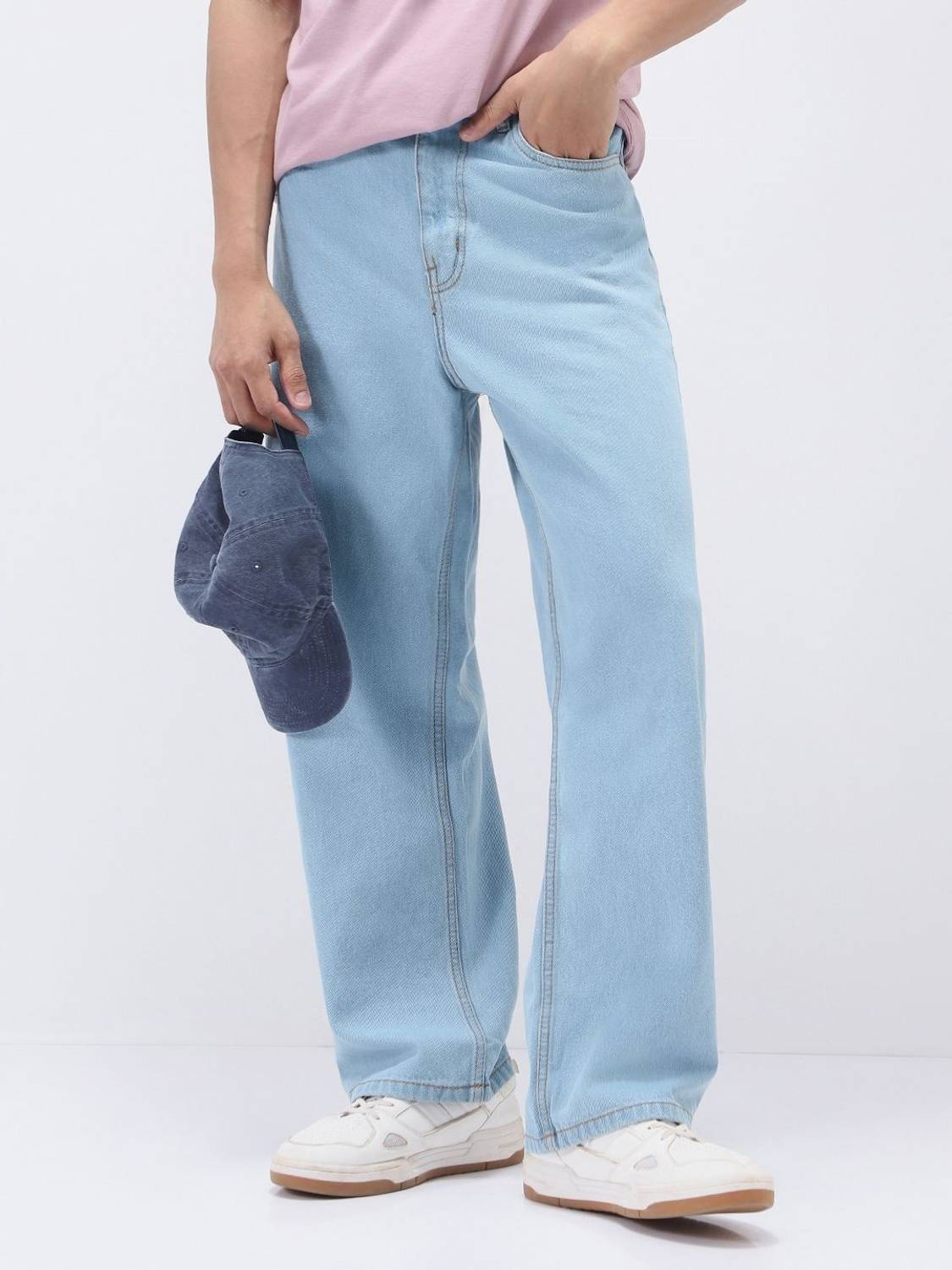 Urbano Fashion Loose Fit Men Light Blue Jeans - Image 1