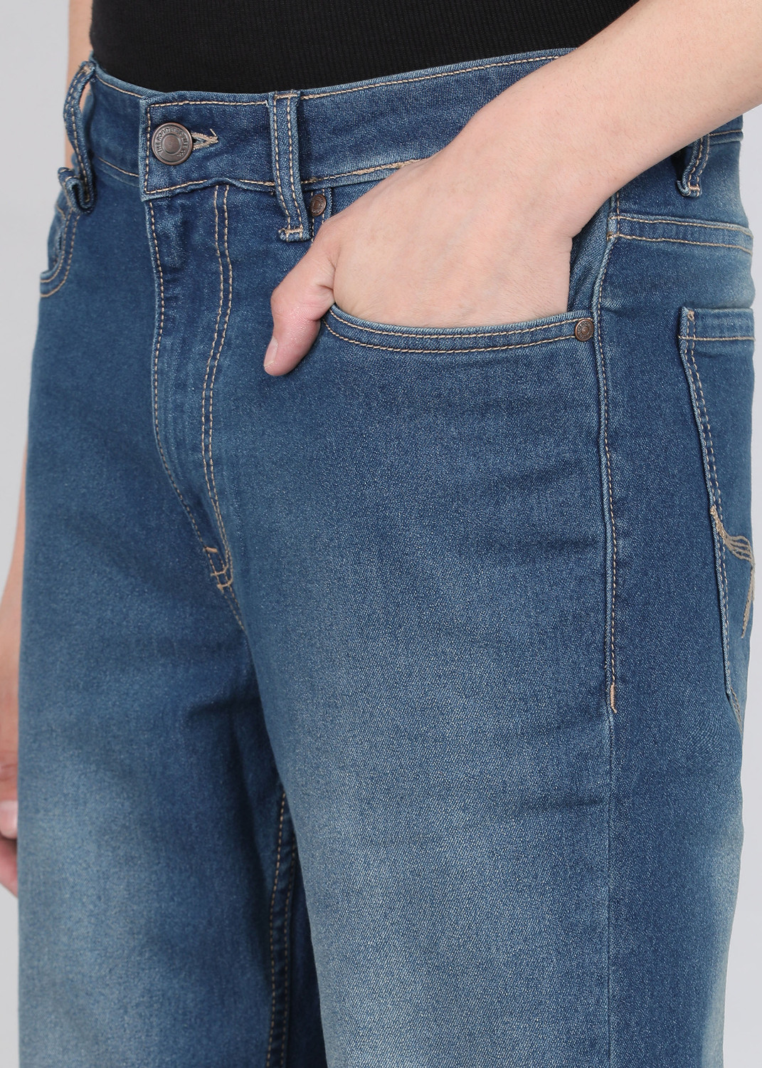 Image of Roadster Regular Men Blue Jeans
