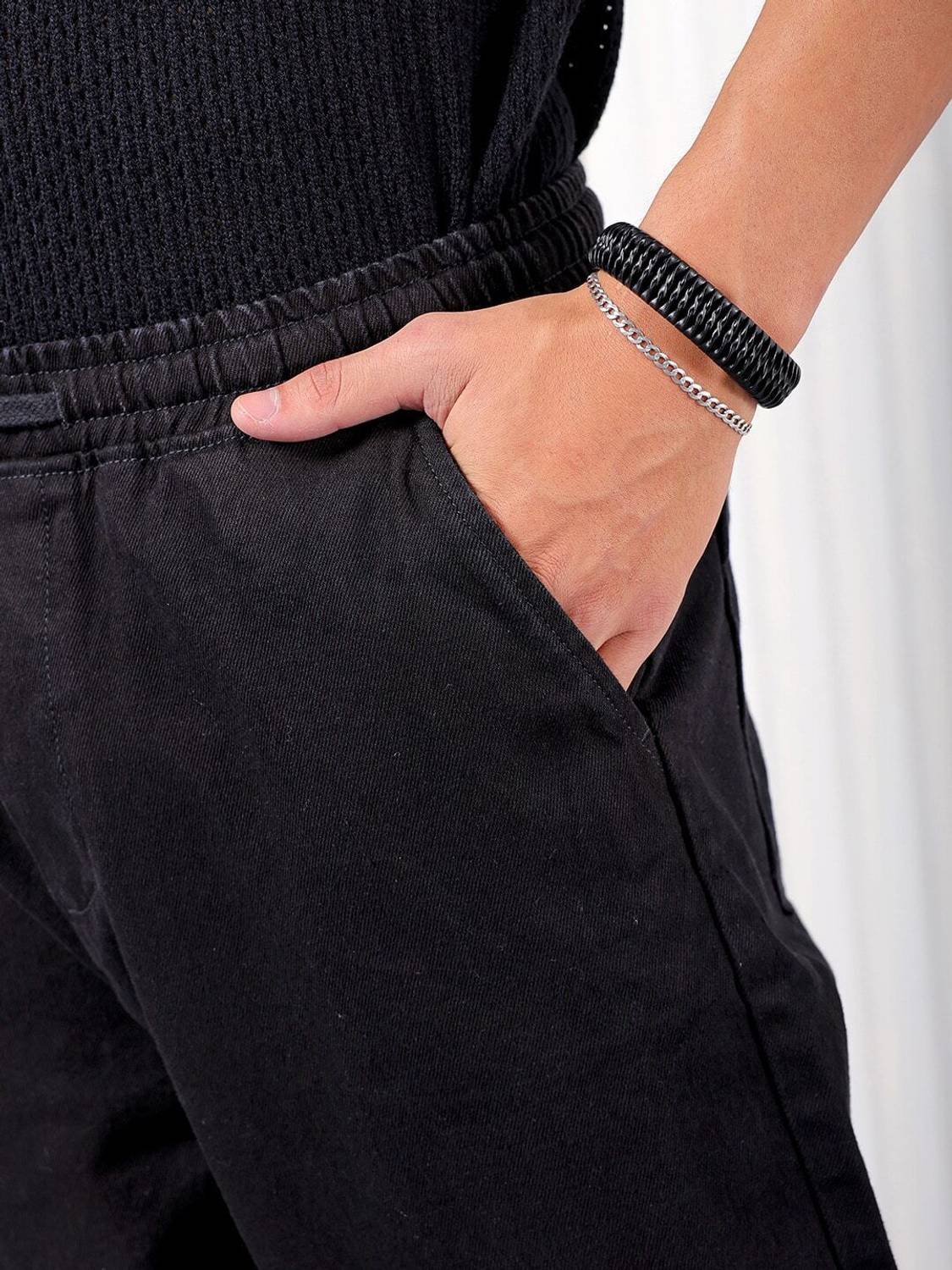 The Indian Garage Co. Loose Fit Men Black Jeans - Image 4