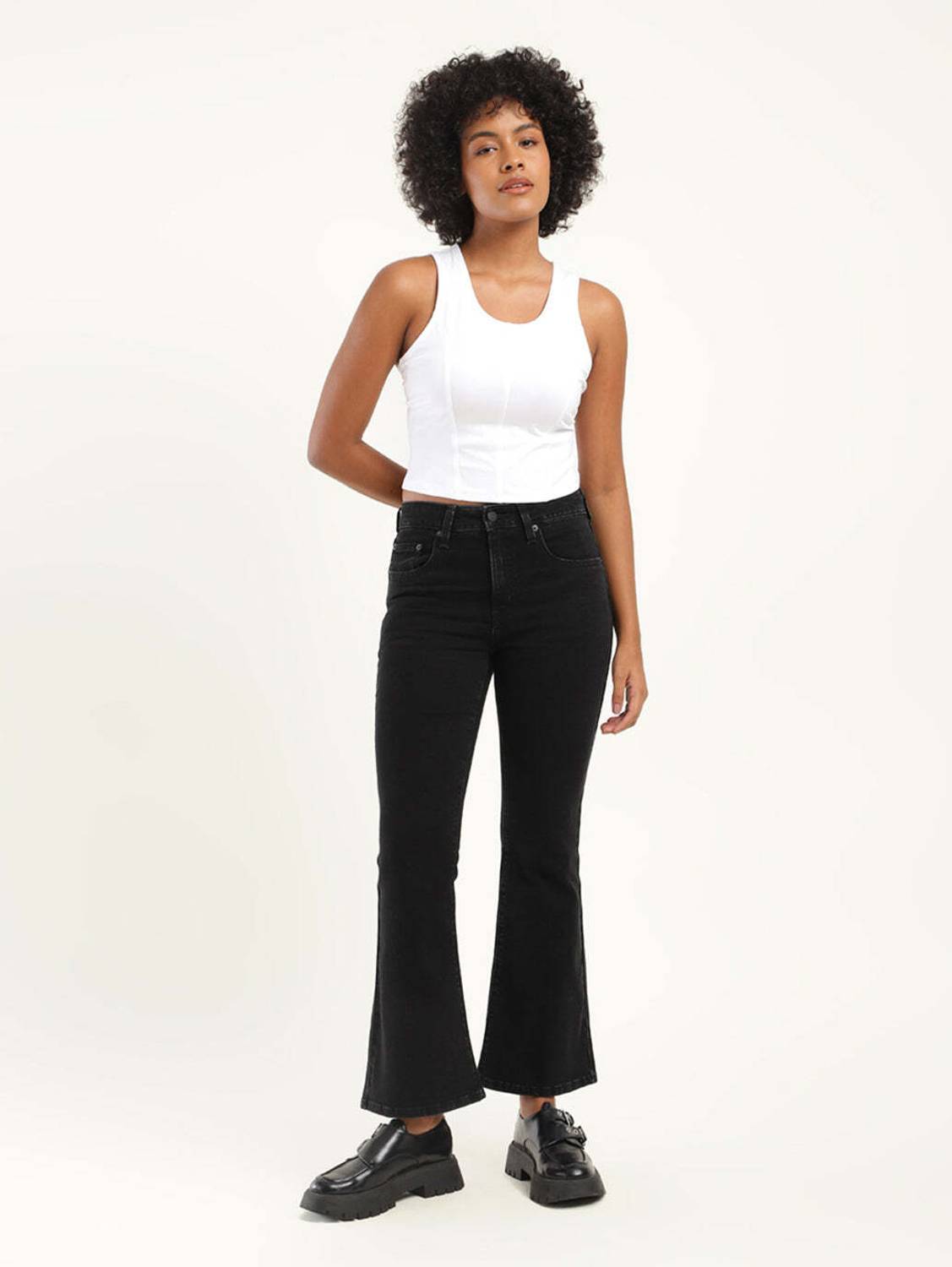 Jean Femme Levi's 725 High Rise Kick Bootcut Cheville - Coupe Authentique Et Flatteuse
