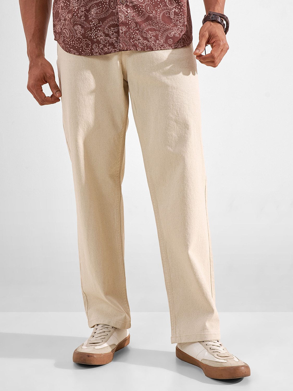 HIGHLANDER Straight Fit Men Beige Jeans