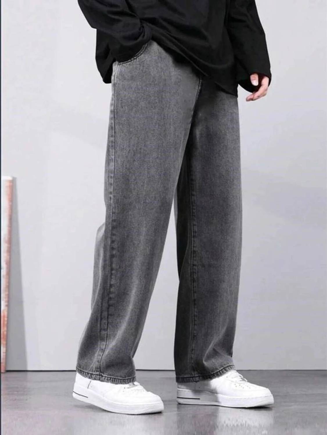HEADSTER Straight Fit Grey Jeans - Image 5
