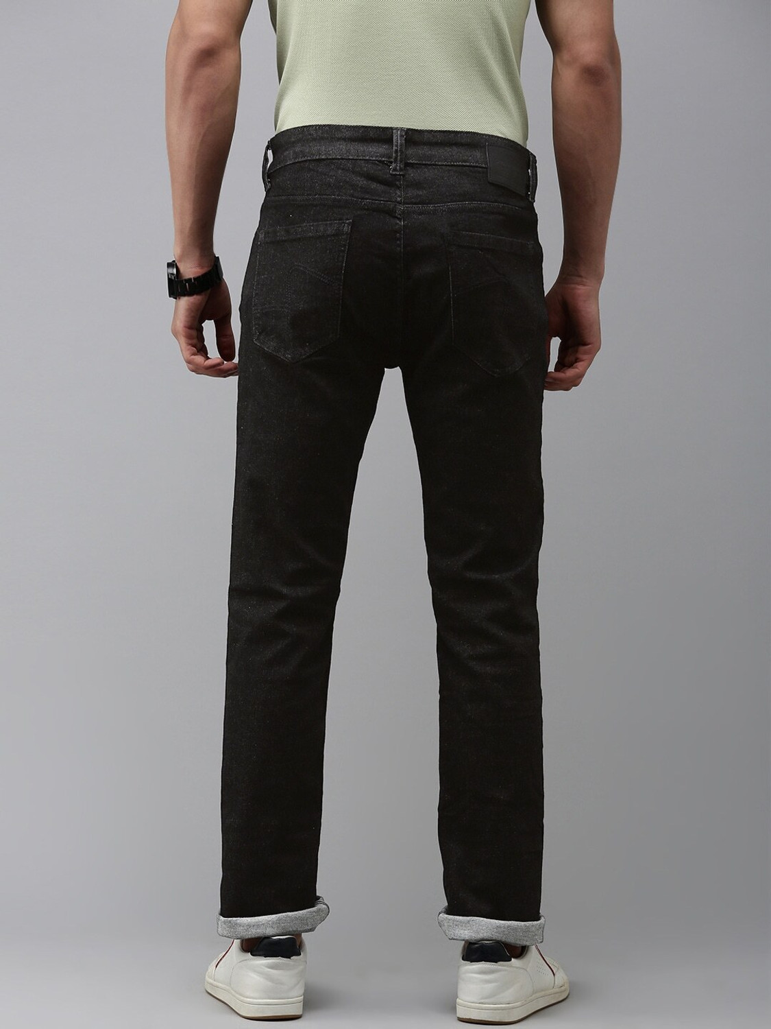 Image of Spykar Regular Men Black Jeans