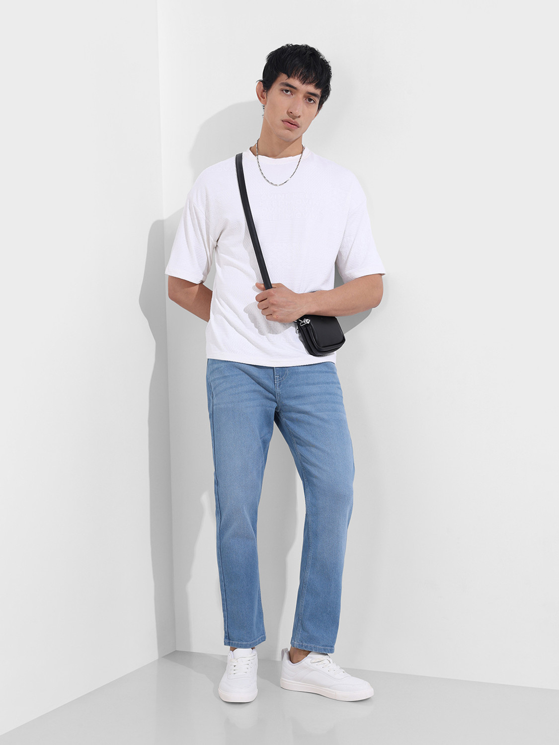 Image of The Indian Garage Co. Straight Fit Men Blue Jeans