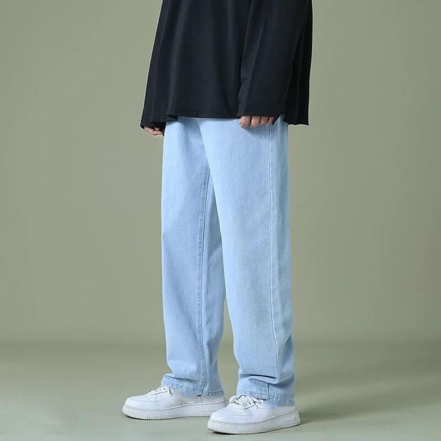 Image of JAARA Straight Fit Men Light Blue Jeans