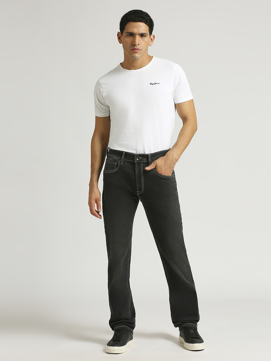 Image of Pepe Jeans Regular Men Black Jeans