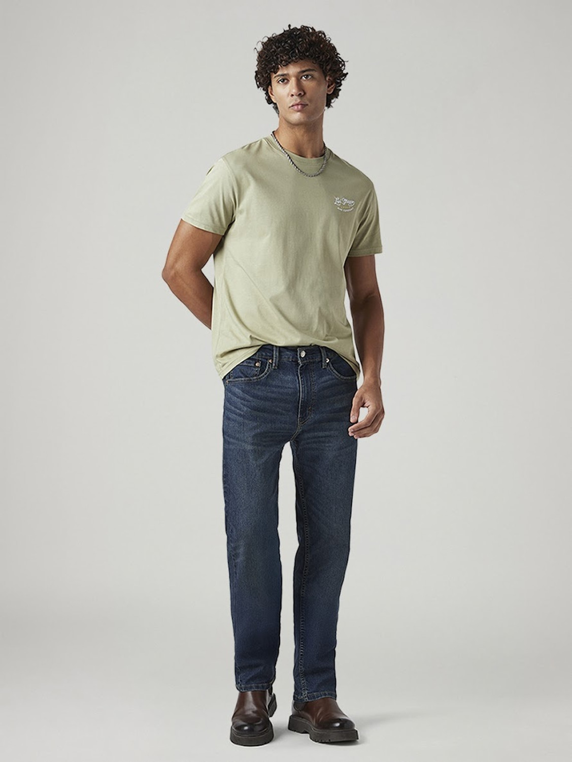 Image of LEVI'S Straight Fit Men Dark Blue Jeans