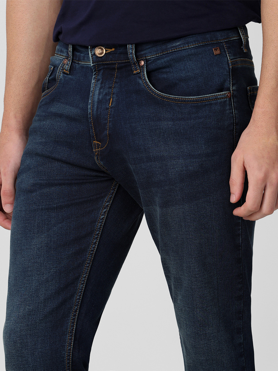 Image of MUFTI Straight Fit Men Dark Green Jeans