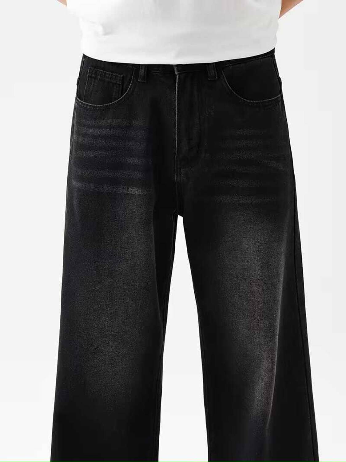 KRUTAL Wide Leg Dark Grey Jeans - Image 5