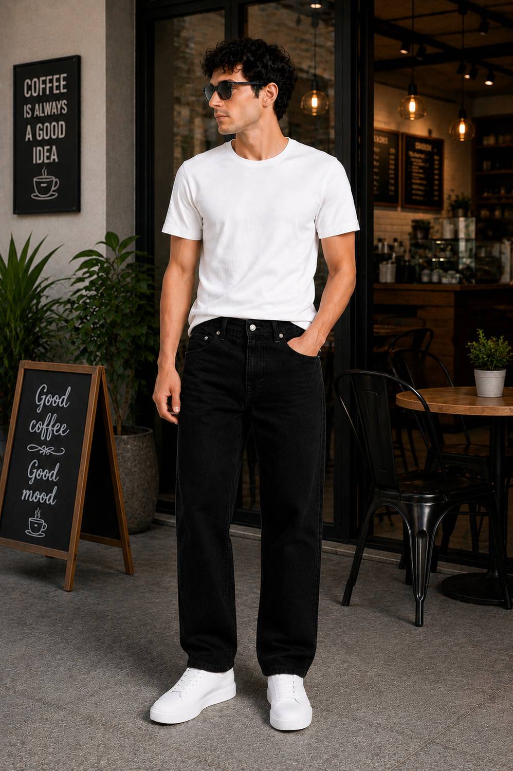 Numero Uno Men Black Mid Rise Loose Fit Jeans - Image 5