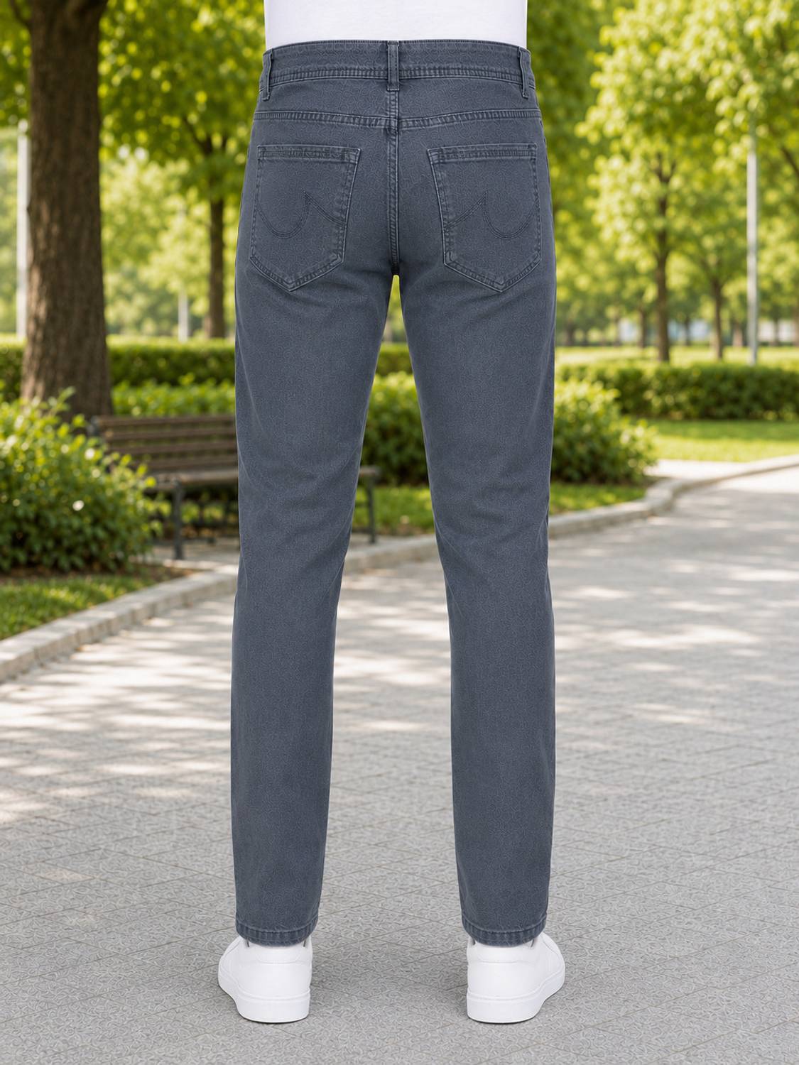 0-DEGREE Slim Men Grey Jeans - Image 2