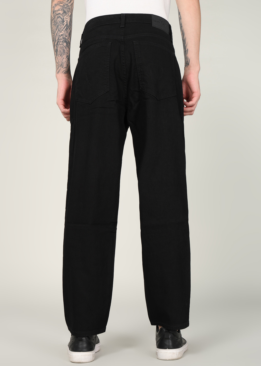 Image of Spykar Loose Fit Men Black Jeans