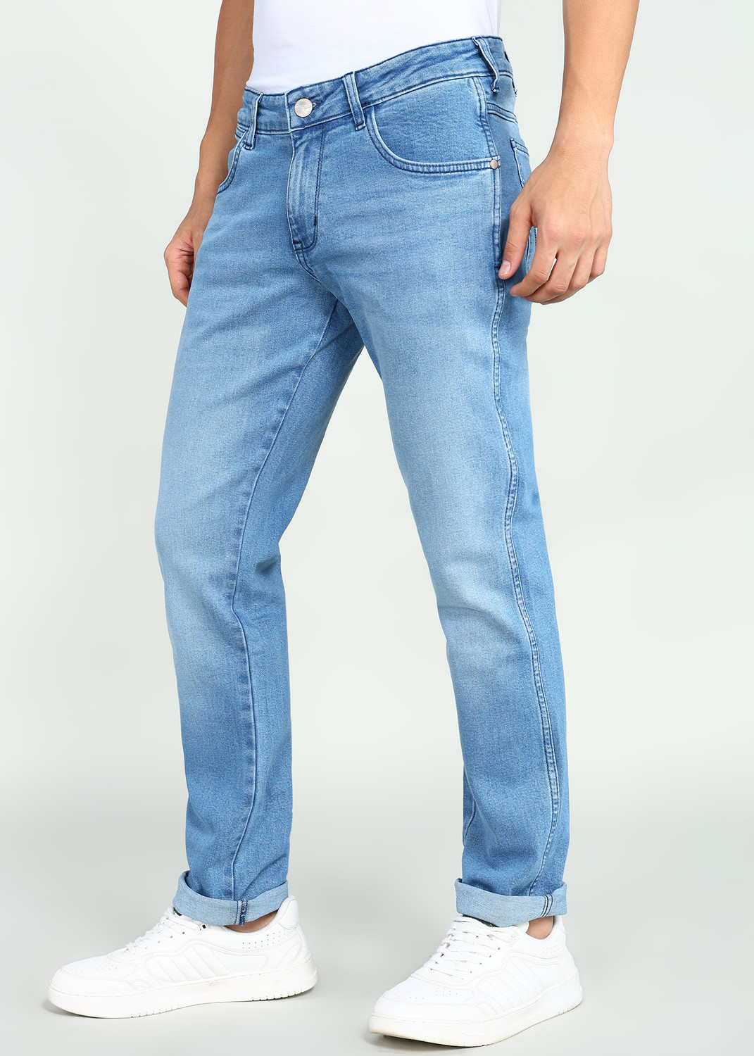 Image of Wrangler Slim Men Blue Jeans