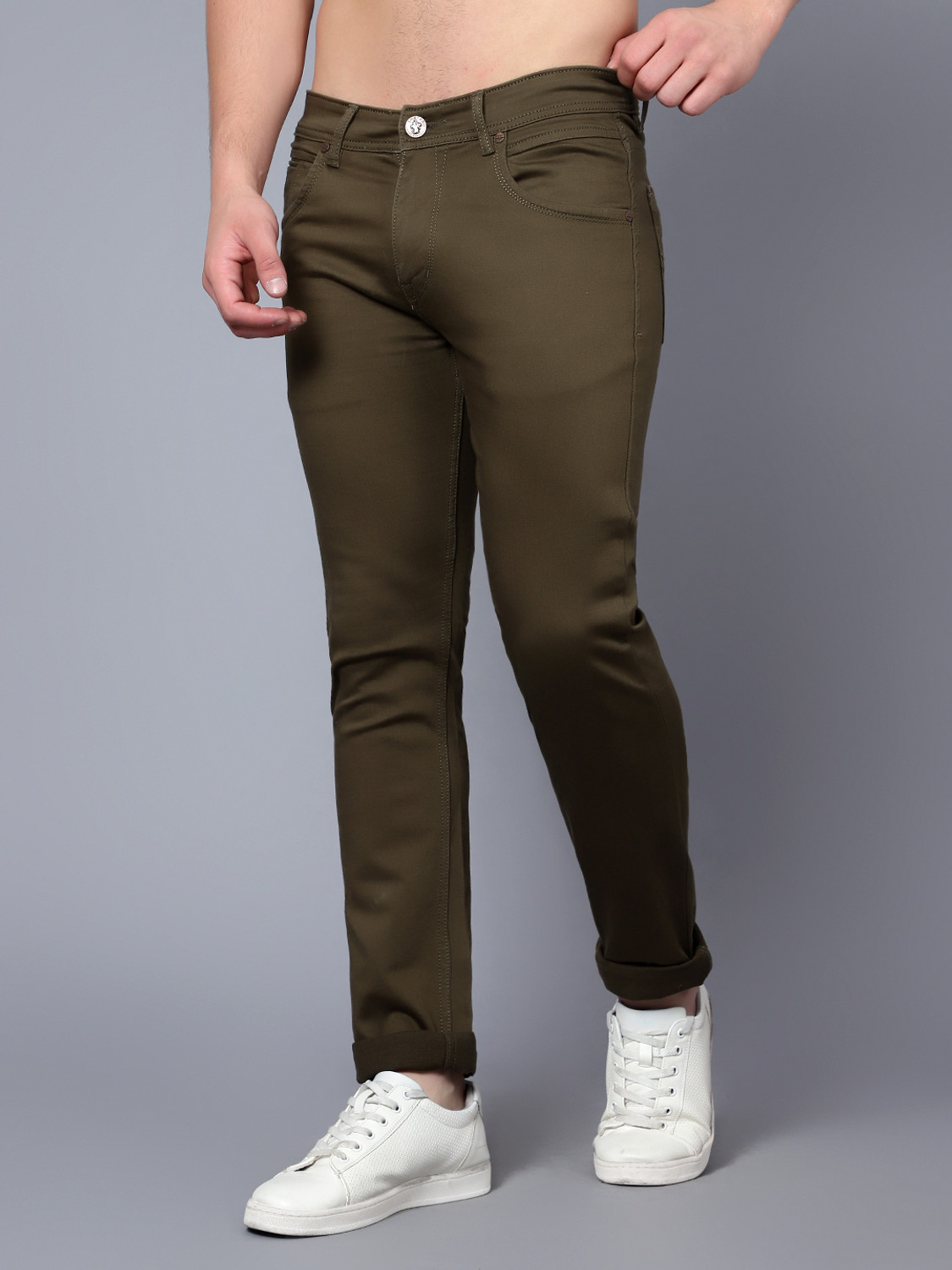 Image of CANTABIL Regular Men Green Jeans