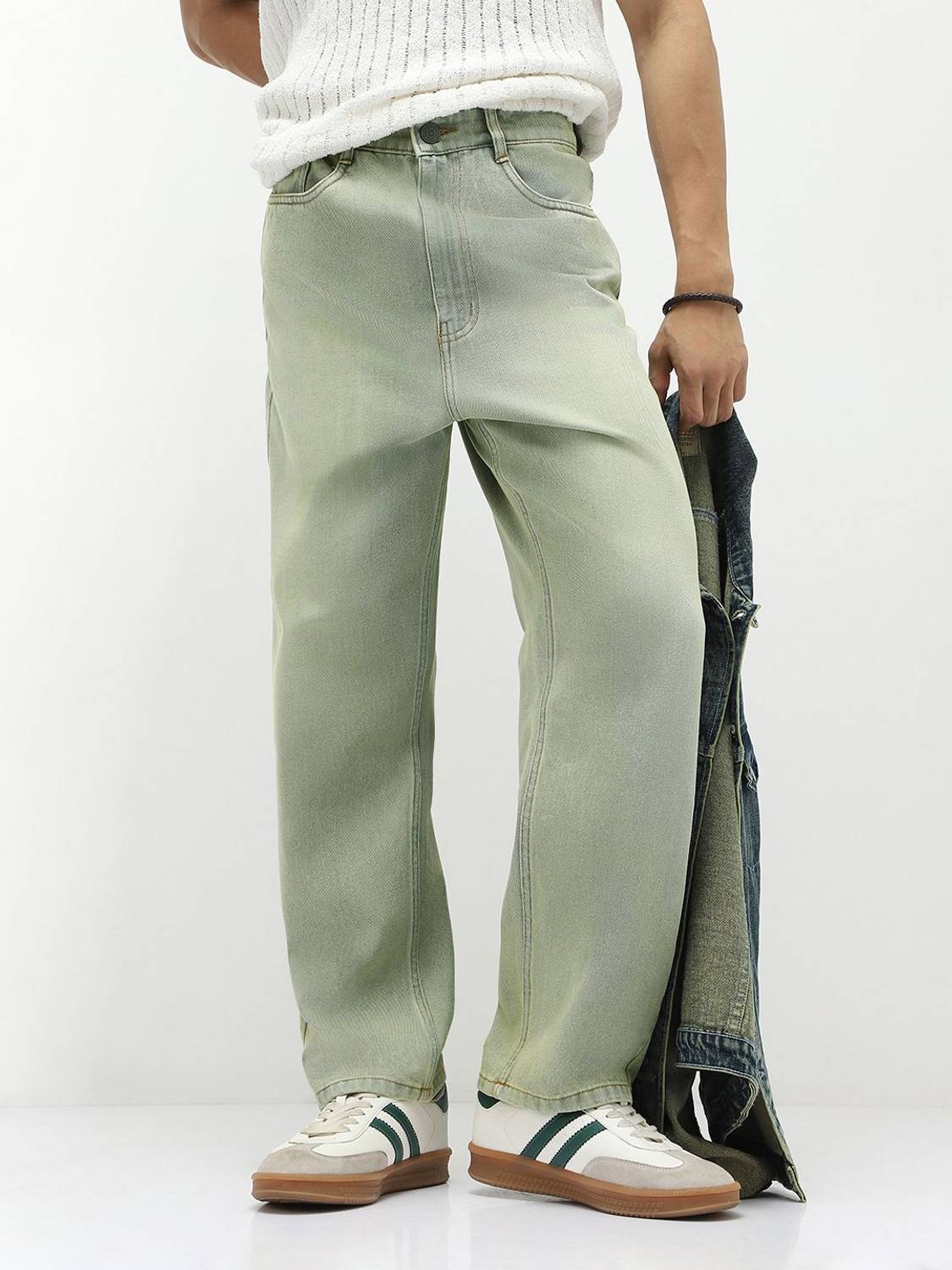 Urbano Fashion Loose Fit Men Grey Jeans - Image 1