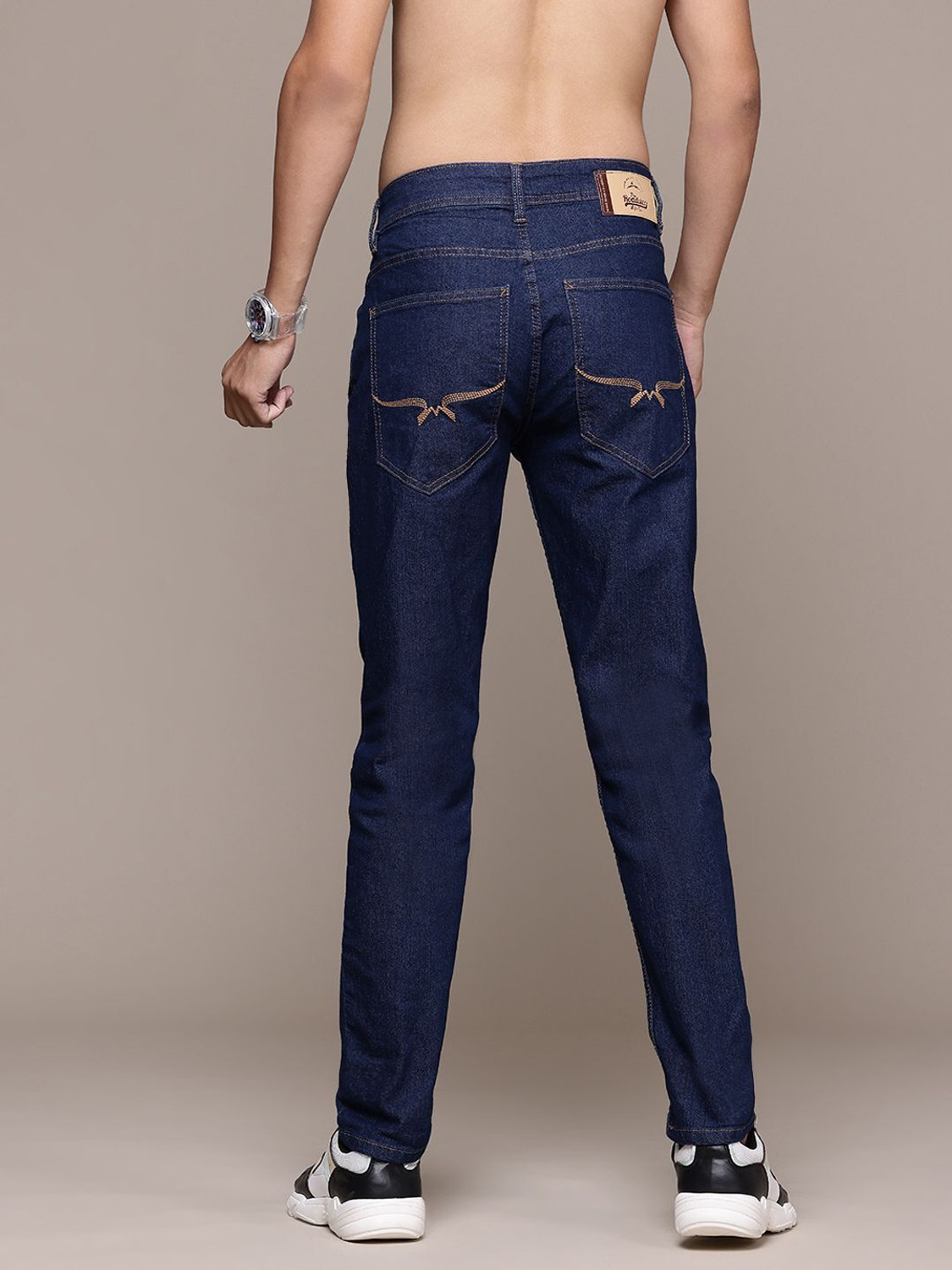 Image of Roadster Tapered Fit Men Blue Jeans
