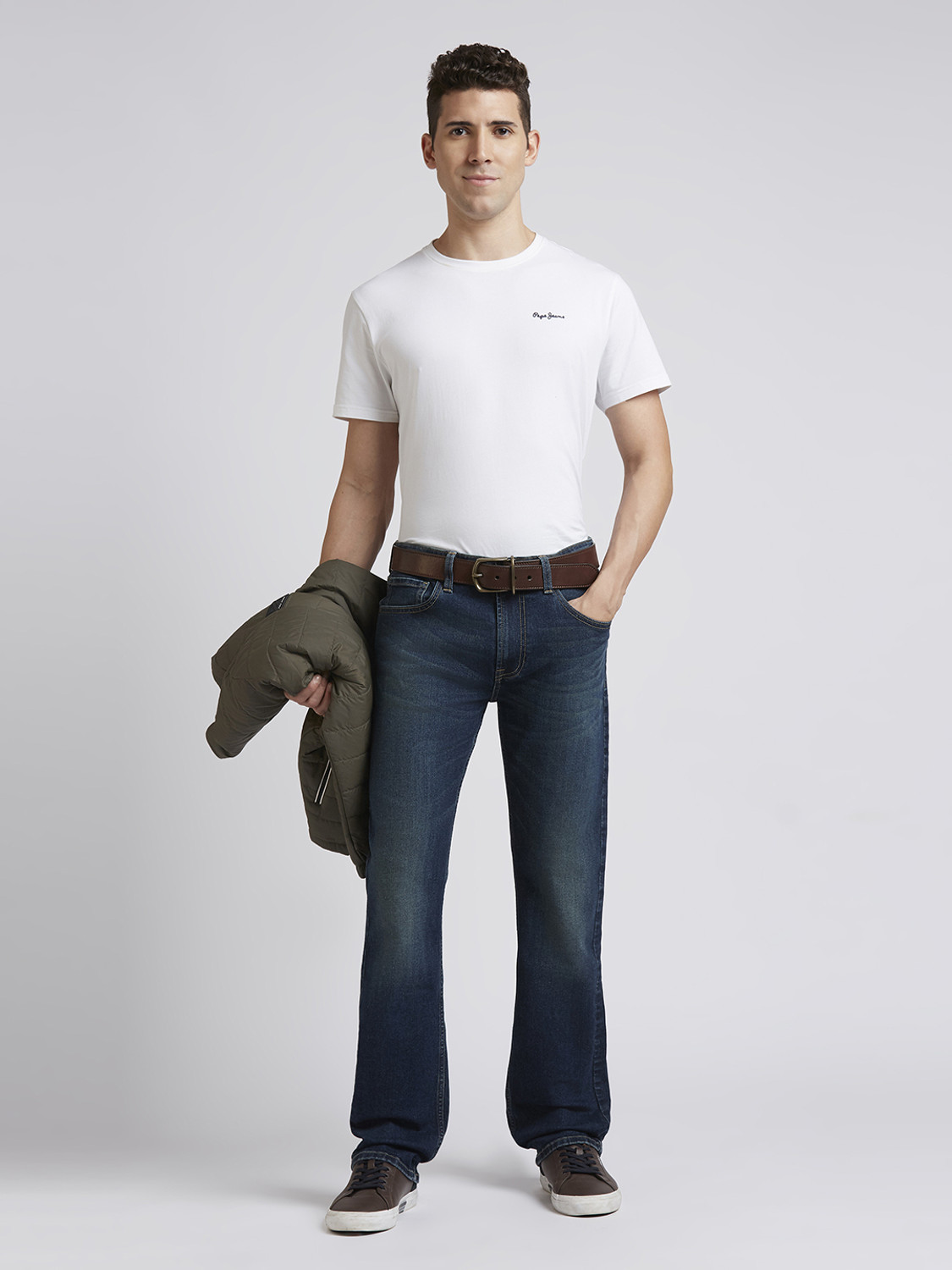 Image of Pepe Jeans Straight Fit Men Blue Jeans