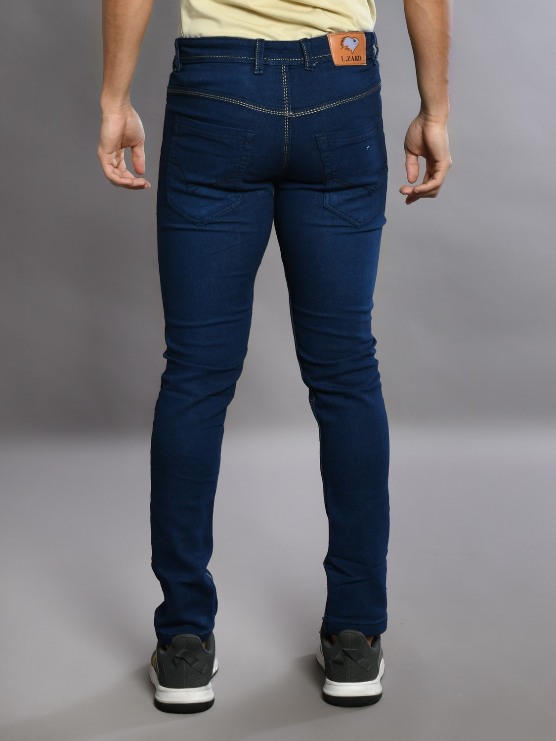 Image of Lzard Slim Men Dark Blue Jeans