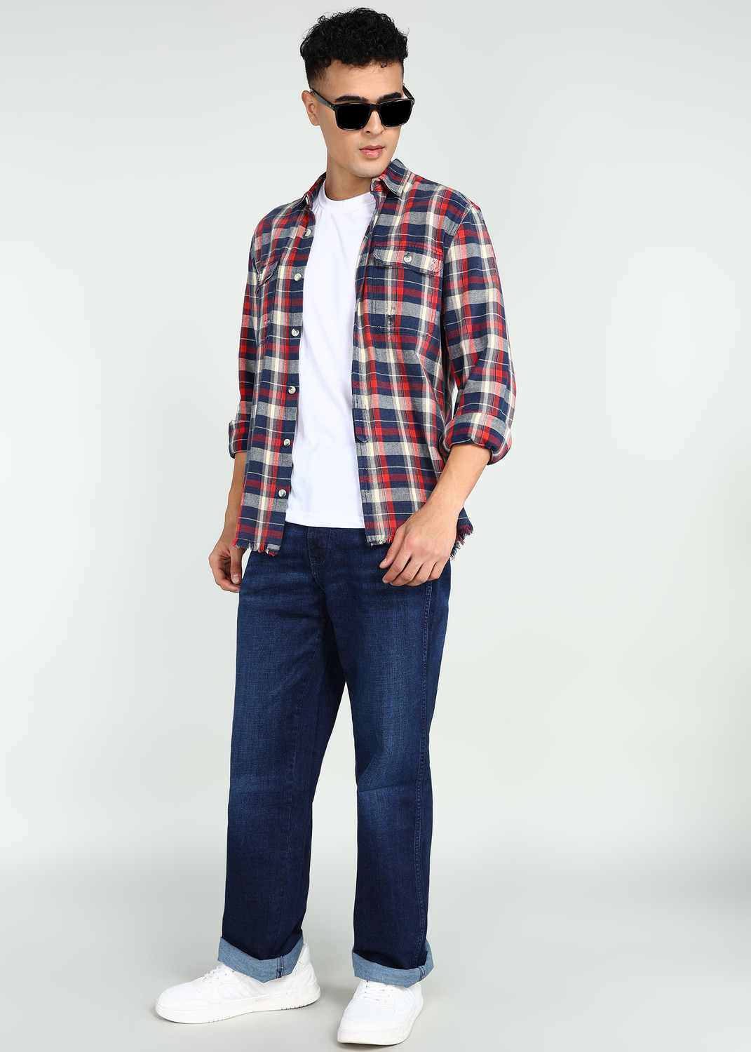 Image of Wrangler Straight Fit Men Blue Jeans